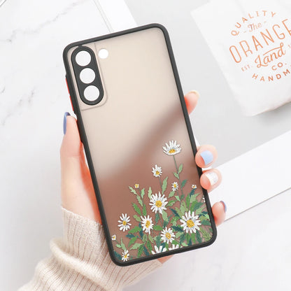 For Samsung S24 S22 S26 Ultra Case Cover Samsung Galaxy S25 S23 Ultra S21 Plus S20 FE Note 20 Ultra Lavender Flowers Clear Cases