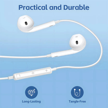 In-Ear Wired Earphones For Apple iPad iPhone 15 11 12 13 14 16 17 Pro Max TypeC Headphones Laptops Tablet 3.5mm Earphones