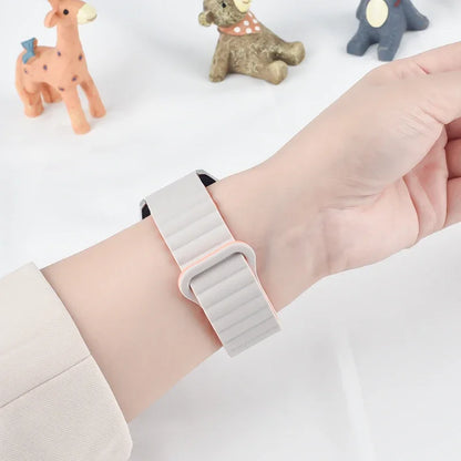 Magnetic Loop For Samsung Galaxy watch 7/6/5 pro/4/Classic/active 2 20mm 22mm band Silicone link bracelet huawei GT 2-3-4 strap
