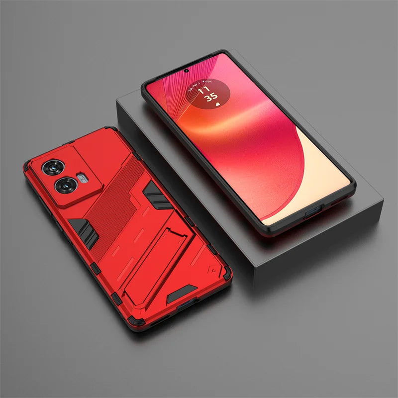 For Motorola Edge 50 Fusion 5G Case Magnetic Armor Shockproof Stand Phone Cases for Moto Edge50 Fusion Edge50Fusion Back Cover