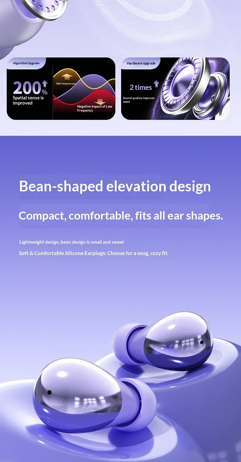 Low Latency Gaming Bluetooth Earbuds All-Day Comfort Long Battery Immersive Audio Built-In Mic Suitable for Travel and Workout