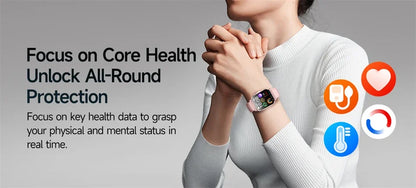 2026 New Professional-Grade Health Smart Watch Men ECG BP HR Uric Acid Lipid BMI Body Analysis Bluetooth Call Smartwatch Women