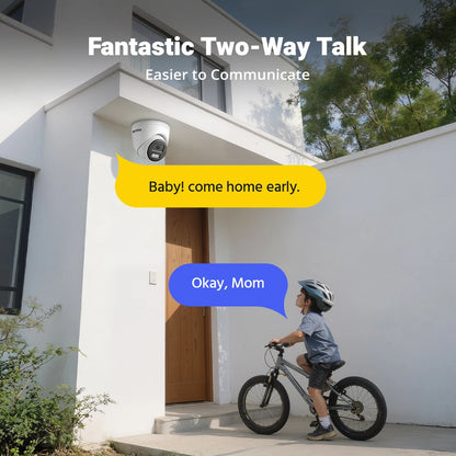 ANNKE Smart Home Security Camera 3K 5MP PoE Outdoor IR Night Vision EXIR Dome Cam with Person Vehicle Detection Audio Recording