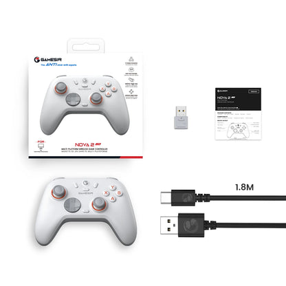 GameSir Nova 2 Lite Wireless Game Controller Switch Gamepad Hall Effect Joysticks Anti-Drift for Nintendo Switch / iPhone / Android / PC