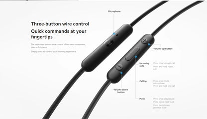 Xiaomi Type-C Earphones Clear Calls HD Microphone IP54 Dust Water Resistant Type-C Port Plug Play Wired Headphone