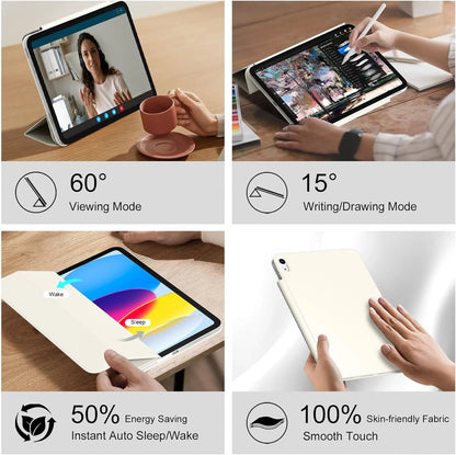 ZOYU for iPad A16 10/11th Ultra-Slim & Light, Strong Magnetic Attachment Case, iPad Pro 11 12.9 Air 4/5th 11/13 Mini 6/7th Cover