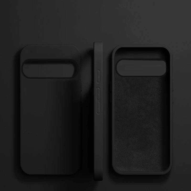 Luxury Original Liquid Silicone Cases for Google Pixel 9 8 6 7 Pro XL Shockproof Case for Google Pixel 8A 7A 6A Soft Phone Cover