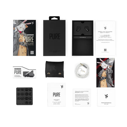 TRUTHEAR PURE Earphones 1DD+3BA Hybrid Wired In-Ear Headphones HIFI Earplugs 3.5mm Plug 0.78mm 2Pin Gaming Headset