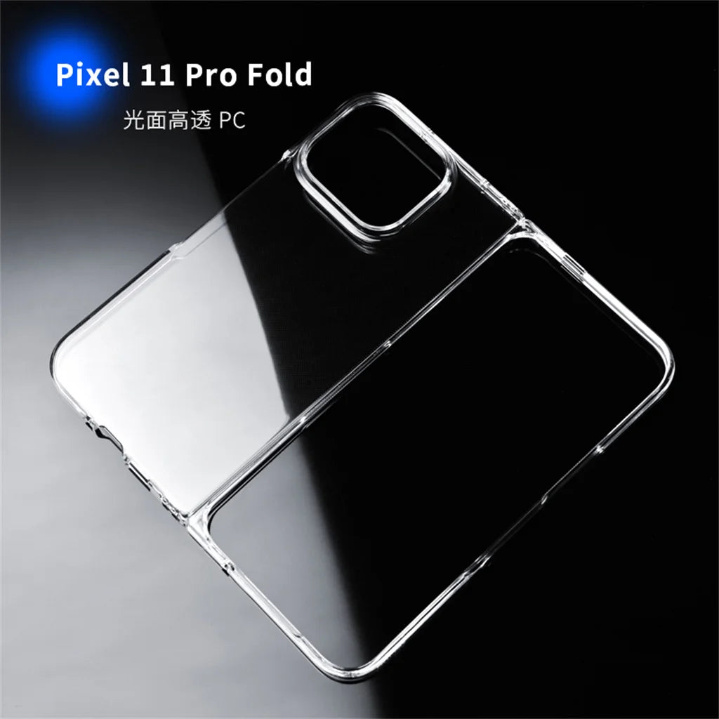 Hard PC Transparent Phone Case For Google Pixel 9 10 11 Pro Fold Front Back Clear Bumper  Shockproof Protective Cover Funda Etui