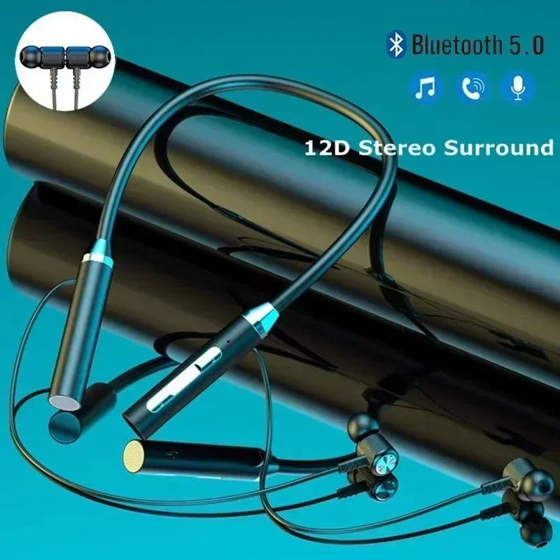 K58 Wireless Headphones Bluetooth Neckband Magnetic Headphones for Sports and Running Bluetooth 5.3 Headphones with Microphone