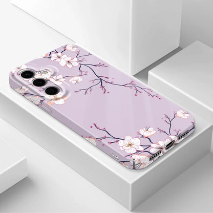 Fallen Plum Blossoms Phone Case For Samsung Galaxy S25 S24 S23 S22 S21 S20 Plus Ultra FE 5G Film Hard Cover