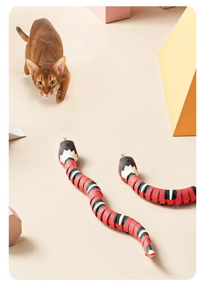 Smart Sensing Snake Interactive Cat Toys Automatic Cats Toys USB Charging Accessories Kitten Toys For Pet Dogs Game Play Toy