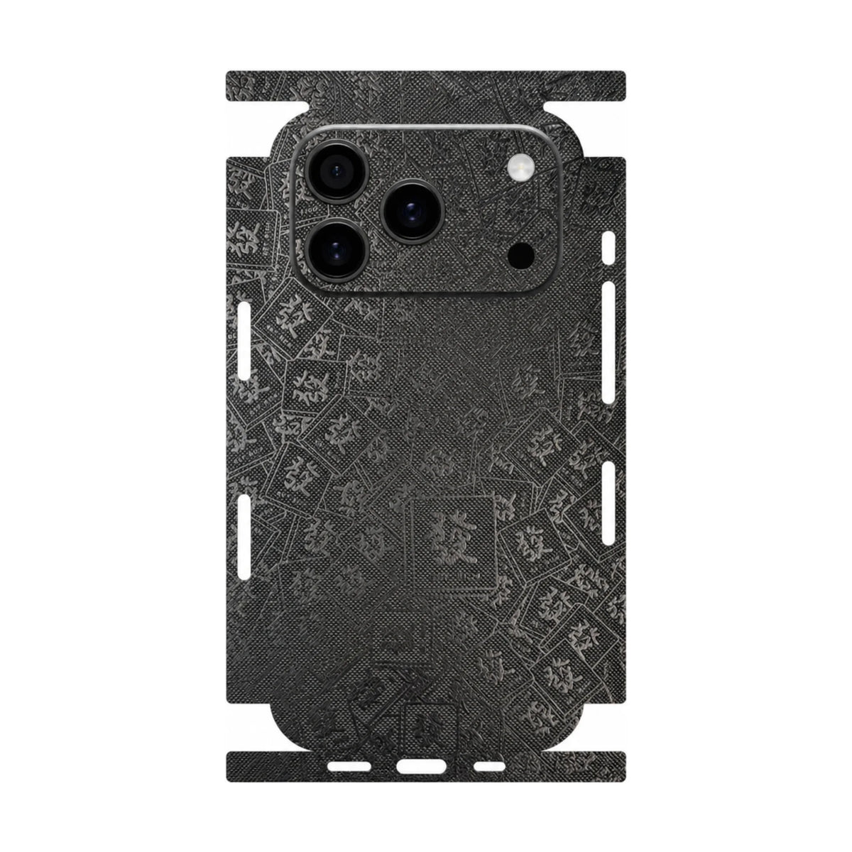 Diamond Texture Leather Back Skin for iPhone 17 16 15 14 13 Series Full Wrap Edge Rear Protective Film Sticker