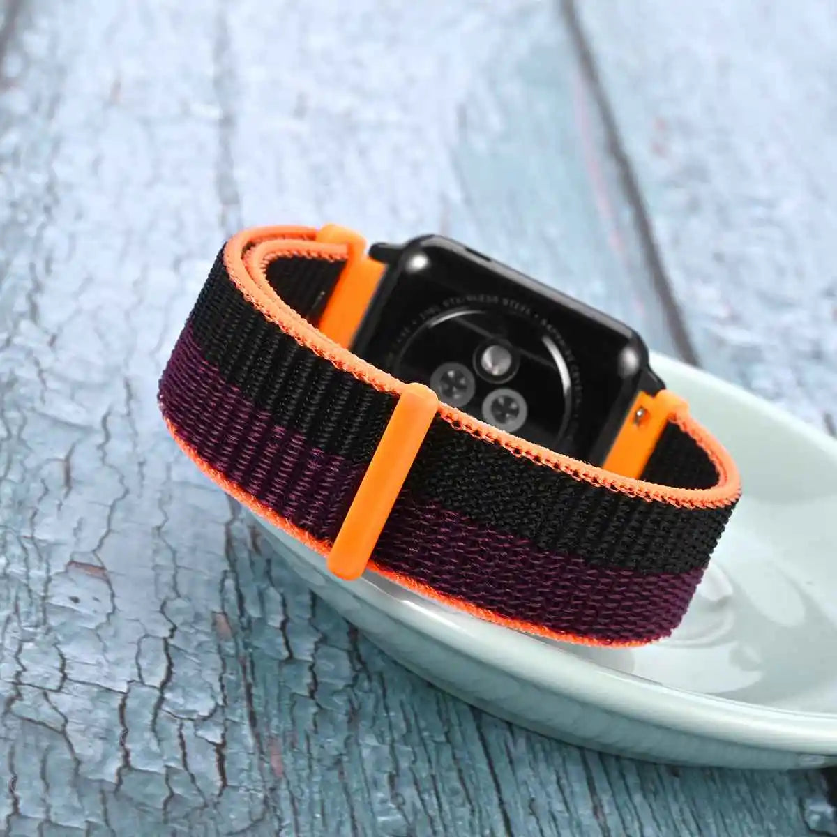 WOCCI 2PCS Nylon Watch Strap for smart watch 18mm 20mm 22mm bracelet belt for men women with hook and loop fastener watchband
