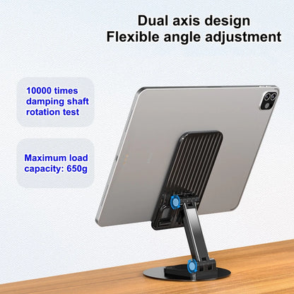 360 ° Rotating Multi-Angle Non-Slip Metal Base Foldable Universal Phone Stand for Desk Holder for iPhone 13/14/15 Pro Xiaomi S