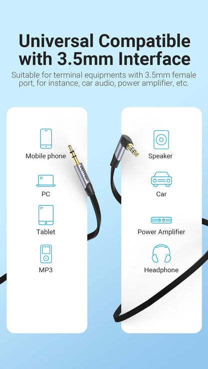 Vention Jack 3.5mm Aux Cable Male to Male 3.5mm Audio Cable Jack for JBL Xiaomi Oneplus Headphones Speaker Cable Car Aux Cord