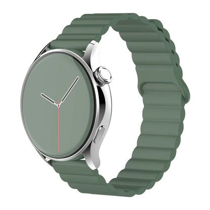 Magnetic Loop For Samsung Galaxy watch 7/6/5 pro/4/Classic/active 2 20mm 22mm band Silicone link bracelet huawei GT 2-3-4 strap