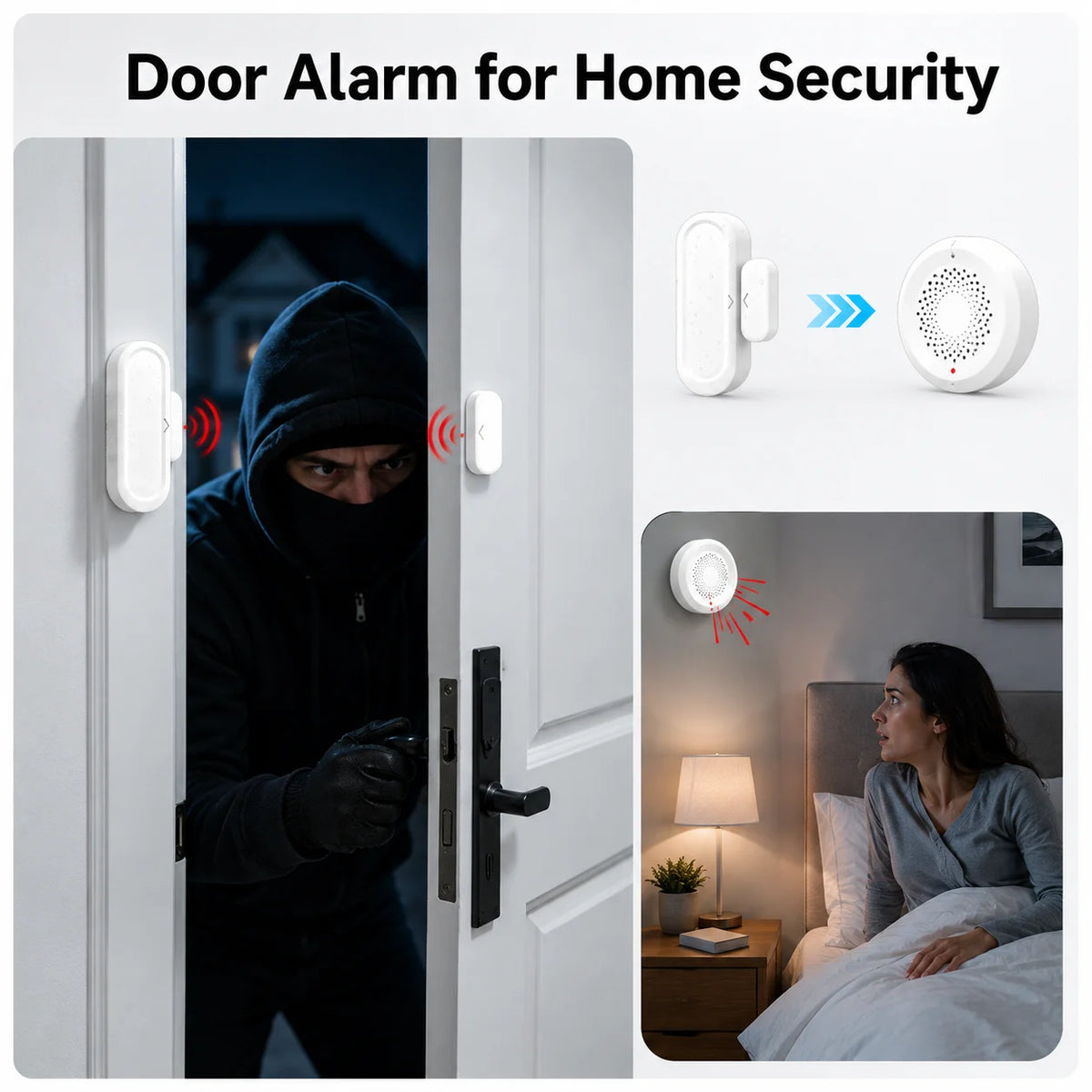 Tuya WiFi IP65 Door Window Sensor Smart Home Open Close Alarm Detector APP Remote Monitor Work With Smart Life Alexa Google Home