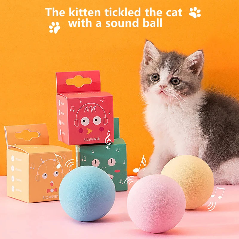 Smart Cat Toys Automatic Rolling Ball Electric Cat Toys Interactive for Cats Training Self-moving Kitten Toys for Indoor Playing