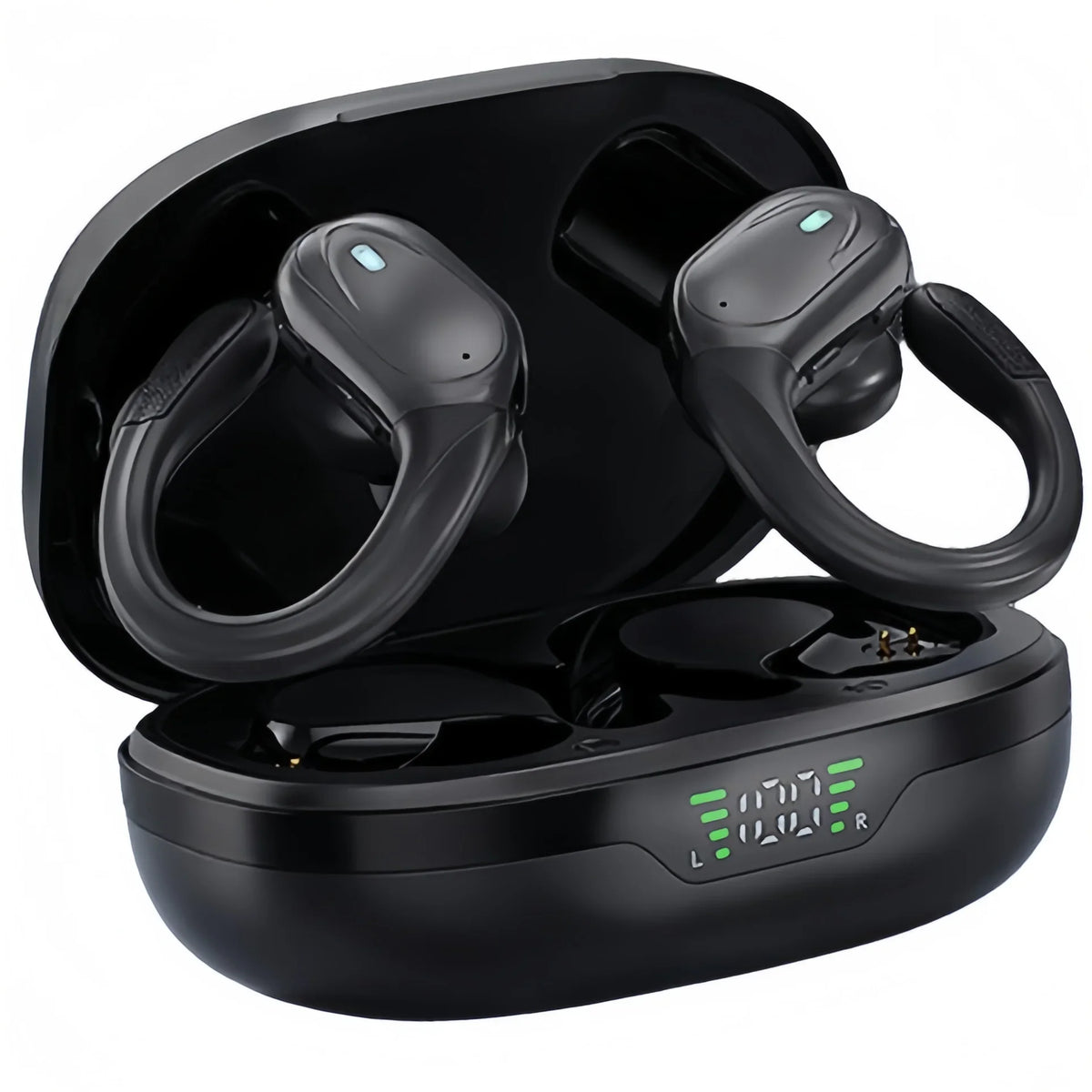 TWS Bluetooth 6.0 Earhook Earphone Sports Headsets Led Headphone Wireless Earbuds Noise Reduction Microphone 60H HiFi Music Time