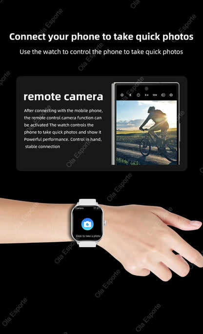 2026 New Smart Watch For Android IOS 2.01Inch Color Screen Bluetooth Call Blood Oxygen/Pressure Monitoring SmartWatch Women HT30