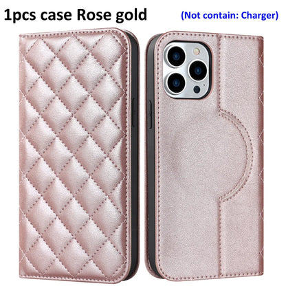 For Magsafe Wallet Leather Flip Case For iPhone 12 13 14 15 16 Pro Max mini Magnetic Wireless Charging Book Folio Cover