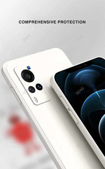 Simple Original Case Back Cover for VIVO X60 X60T Pro X60Pro Plus Pro+ X60S 5G Lens Protection Soft Square Liquid Silicone Shell