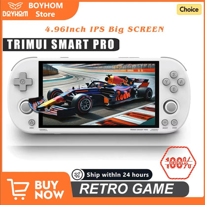 Trimui Smart Pro Handheld Game Console 4.96''IPS Screen Linux System Joystick RGB Lighting Smartpro Retro Video Game Player Gift