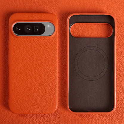 Genuine Leather Magnetic Case for Google Pixel 11 Pro Pixel 10 9 7 8 6 Full Protection Magnet for Magsafe Cases Shockproof Cover