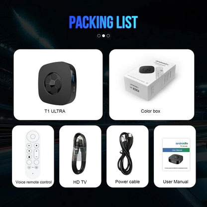 T1 Uarl TV Box Dual UI Interface 8K Ultra HD Android 16 8GB 128GB WIFI 6 Assistant Smart Streaming Media Player Set-top Box