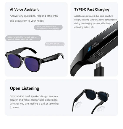 2026 AI Smart Glasses 8K Remote Control Touch Photo Camera Recording Voice Assistant Translator Wireless Bluetooth Sunglasses
