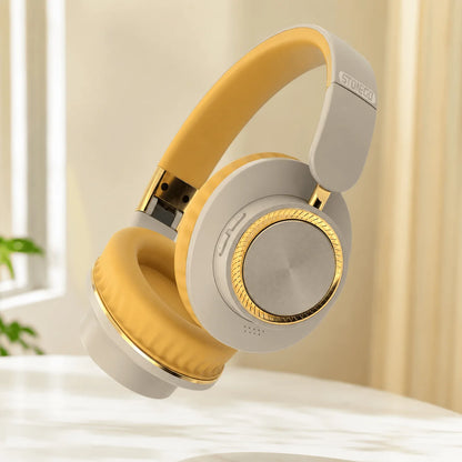 Wireless Bluetooth Headphones Foldable Gaming Headset With Bluetooth 5.3 Technology 40mm Bass Driver HiFi Stereo Sound Over Ear Comfort Memory Foam Cushion Extended Battery Life 400mAh For PC Mobile Phone Laptop Tablet Univer