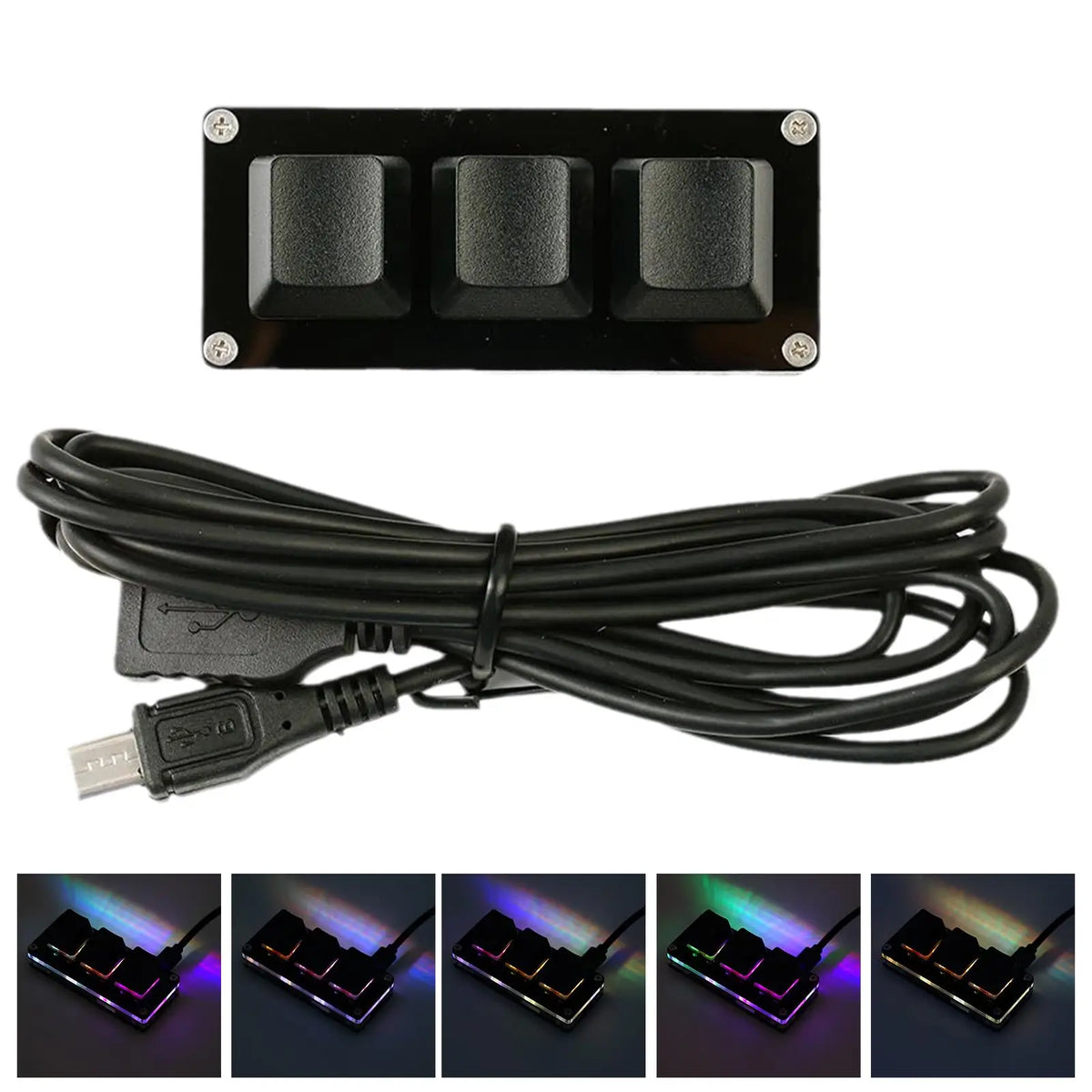 USB Programming Macro Custom Mechanical Keyboard RGB 24/16/12/9/8/4/3/2 Key Copy and Paste DIY Gaming Mini Keypad Macropad