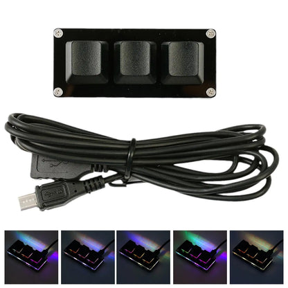 USB Programming Macro Custom Mechanical Keyboard RGB 24/16/12/9/8/4/3/2 Key Copy and Paste DIY Gaming Mini Keypad Macropad