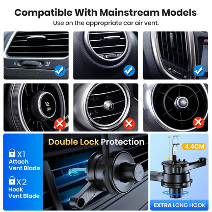 TOPK Car Phone Holder Air Vent Mount for Big Phones Thick Case Friendly iPhone 15 14 13 Pro Max Samsung S24 S23 Ultra Heavy Duty