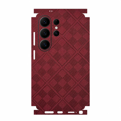 Full Wrap Faux Leather Back Skin for Samsung Galaxy S26 S25 Ultra Plus S24 S23 Anti Scratch Matte Slim Protective Film Cover