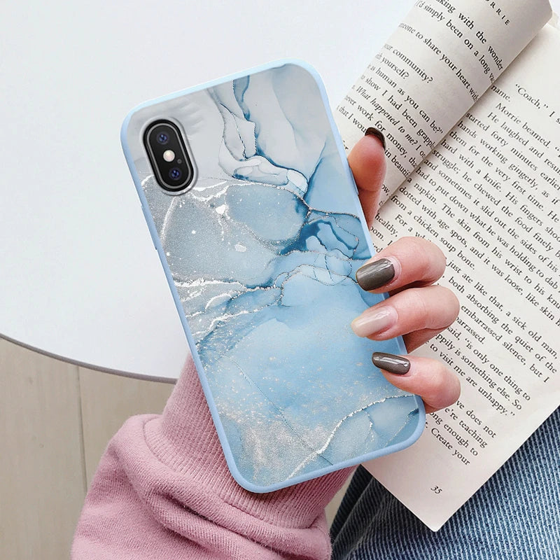 Fashion Marble Cover For iphone X XS MAX Soft Protective Cases Silicone Coque Bumper Fundas For iphone X XSMA iphoneX Shell Bags