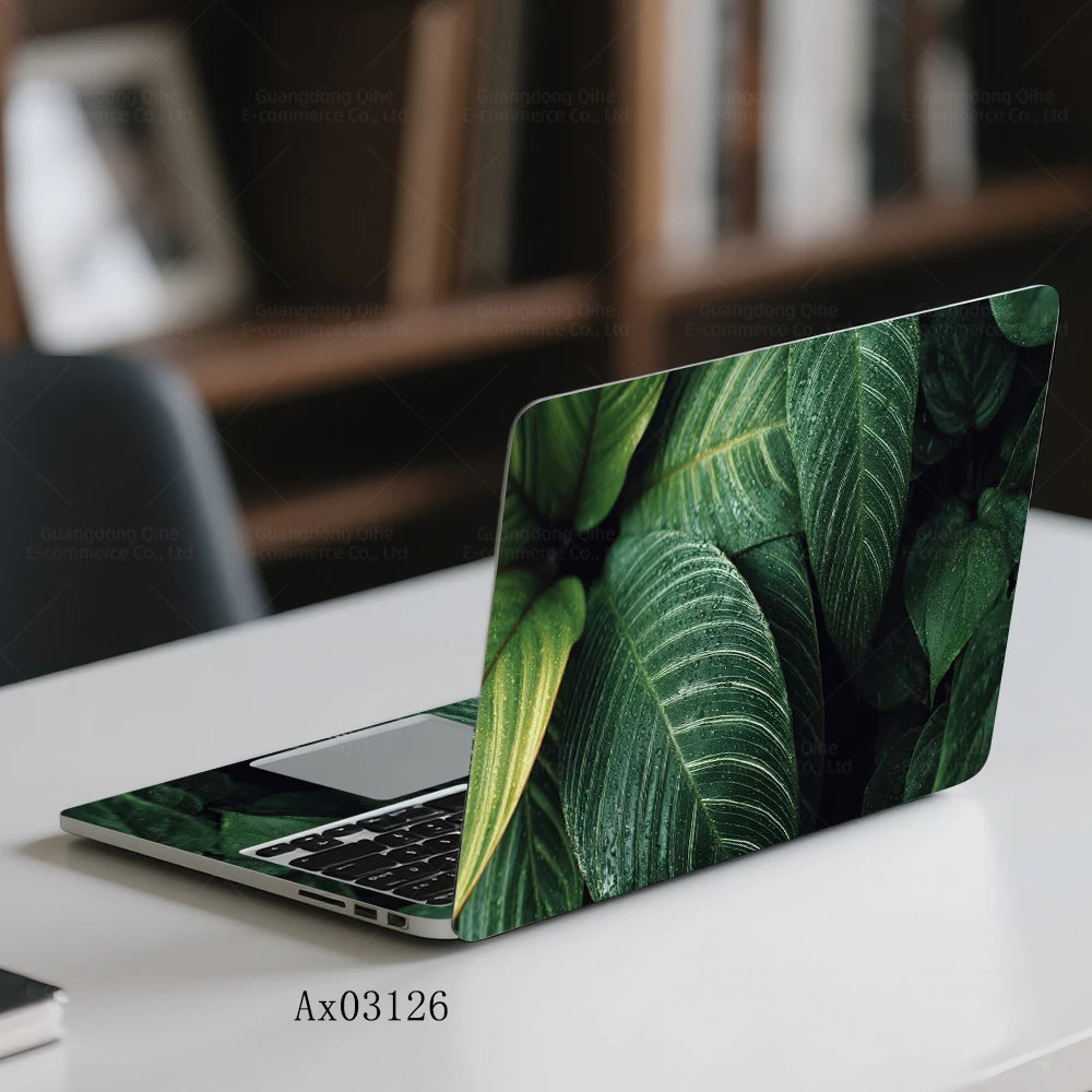 Pink Flower Laptop Stickers Self Adhesive Waterproof Anti Scratch Notebook Cover for Device Notebook MacBook Protective Skins