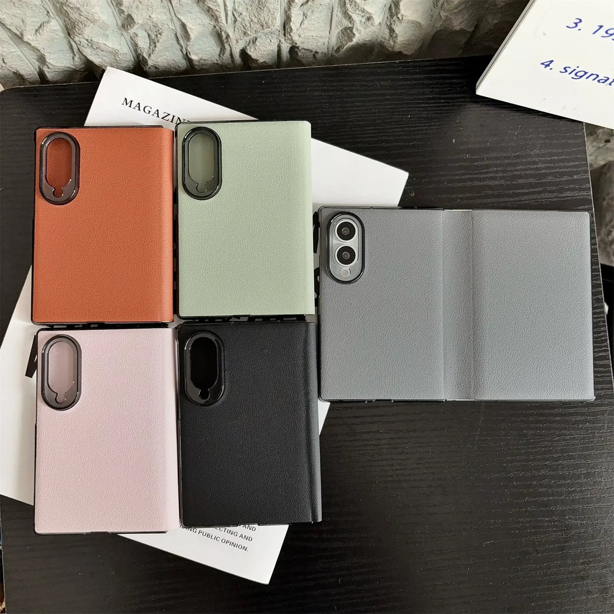 Business Plain Leather All-inclusive Flip Case for Samsung Galaxy Z Fold 8 Wide 7 6 5 Fold8 Ultra Camera Protection Bumper Cover