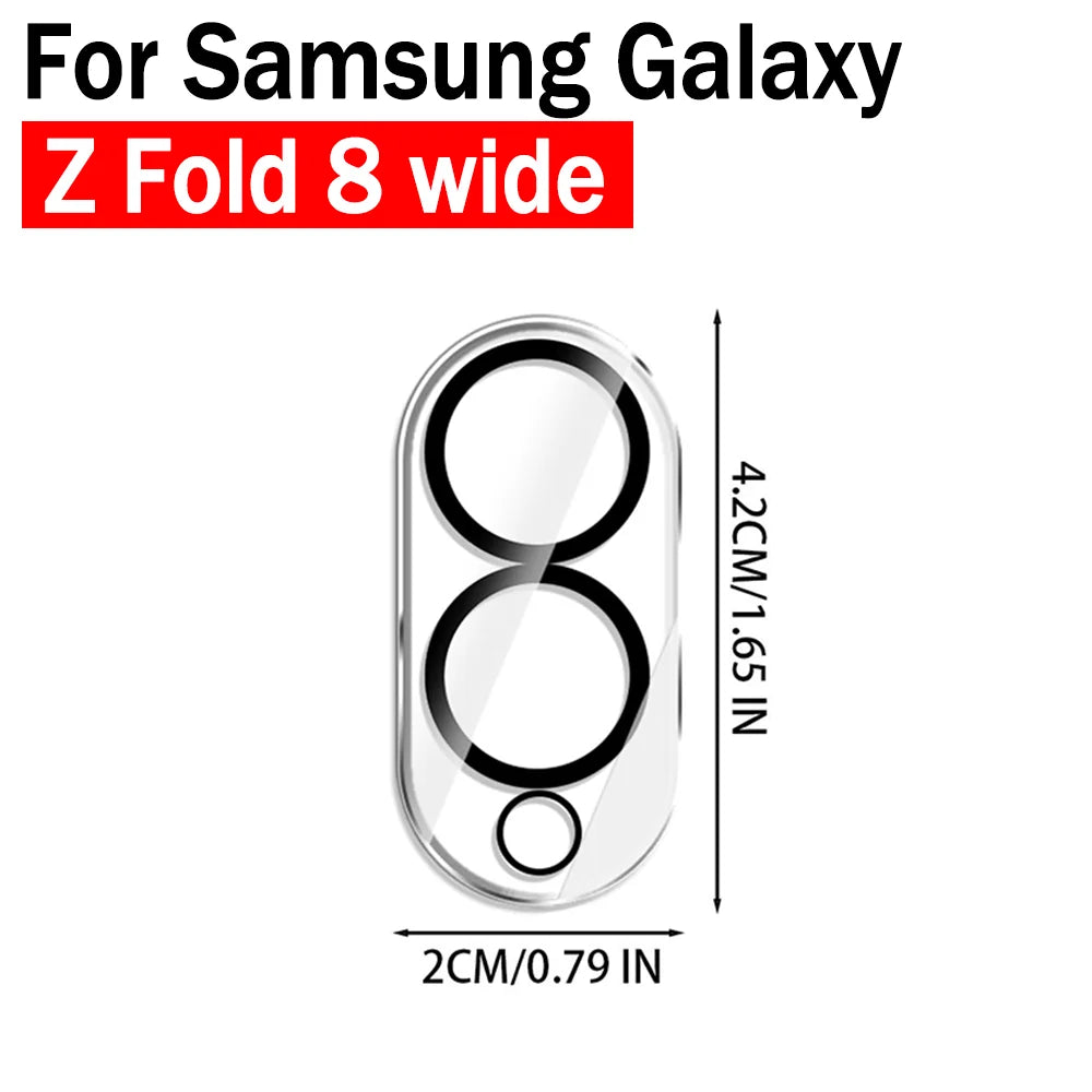 5-1PCS 3D Camera Lens Protector for Samsung Galaxy Z Fold 8 Wide Ultra Flip 8 HD Tempered Glass Lens Cover 9h Anti-Scratch Film