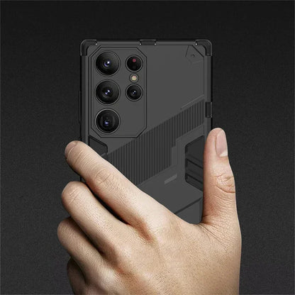 Armor Shockproof Phone Case For Samsung Galaxy S26 S25 S24 S23 S22 Ultra Plus Edge  S26 Pro With Holder Lens Protect Cover