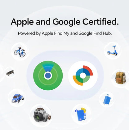 Dual System MiLi MiTag Smart Location Tag Bluetooth GPS Tracker Locator Keys Finder Works With Apple Find My & Google Find Hub