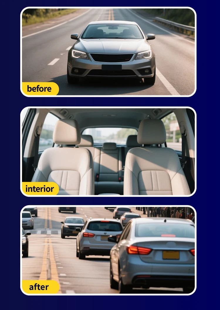 DashCam Car 3Cameras DVR 4Inch Fhd 1080P Auto Video Recorder Three-Lens With Rear View Camera Night Vison Registrator Black Box
