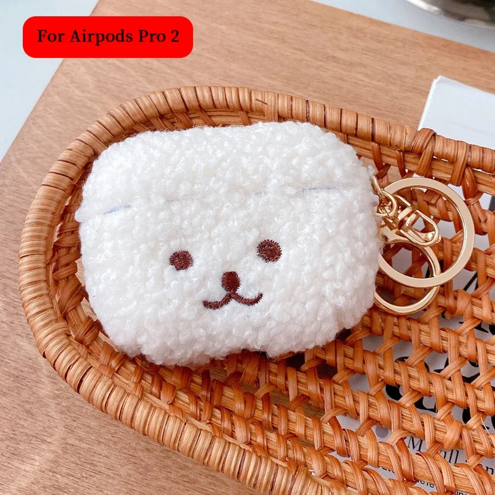 For Airpods 4 Pro Case 2022 Cute Fluffy Dog Earphone Case Headphone Cover For Apple AirPod 3 2 Pro 2nd Generation Pro USB C Case