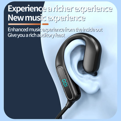 KEBIDUMEI Open Ear Bluetooth 6.0 Headphones Neckband Headsets TWS Wireless Earphones Sport HiFi Stereo Noise Reduction Earbuds