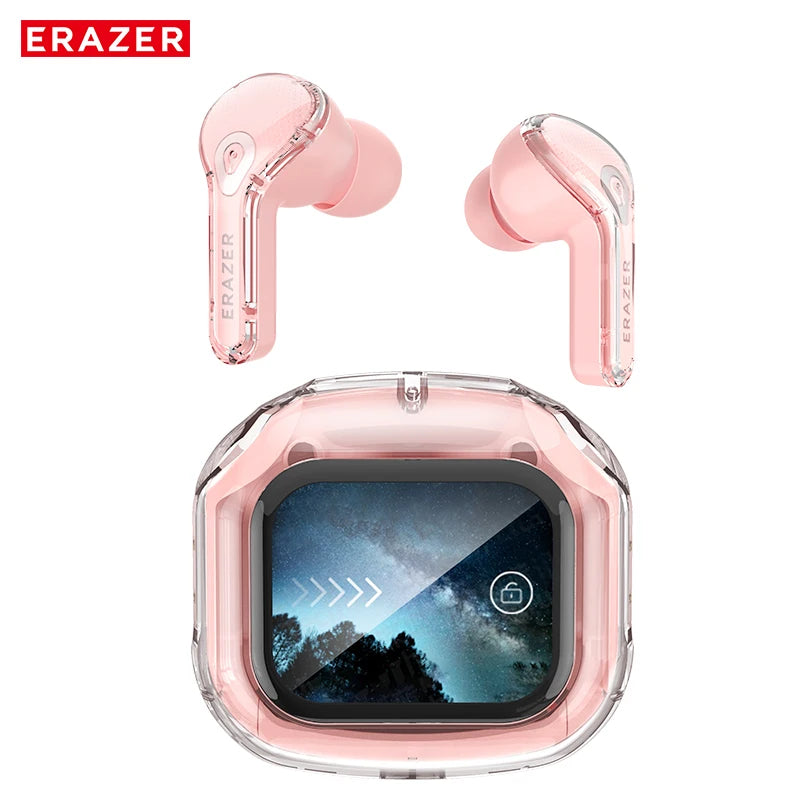 Low Latency Earphones ERAZER XP16 Wireless Earbuds AI Translation High-definition LCD Display For Music Sports Gaming Office