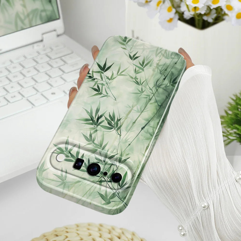 Green Bamboo Forest Phone Case For Google Pixel 10 9 9A 8 8A 7 7A Pro XL 5G Film Hard Cover