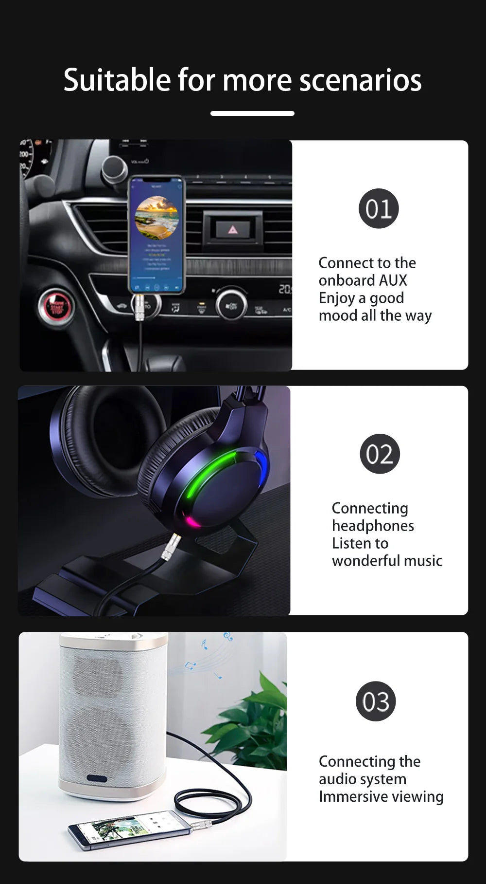 3.5mm Jack Aux Cable 3.5 mm Male to Male Audio Cable Speaker Line Aux Wire Cord Adapter For Samsung Xiaomi MP3 Headphone