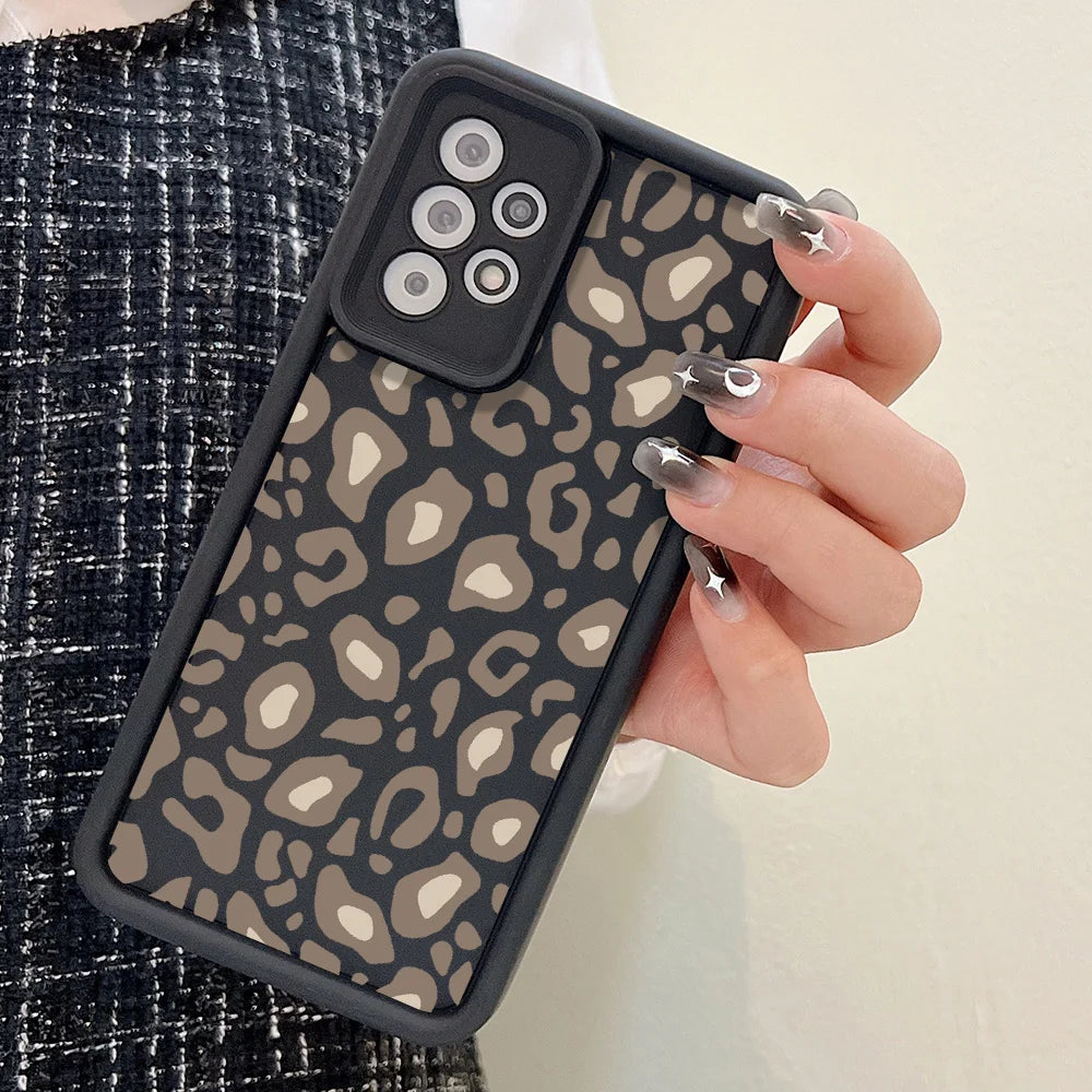 Leopard Pattern Case For Samsung Galaxy S25 Ultra Case Samsung S26 Ultra S24 FE S25 Plus S23 S22 S21 S20 FE A73 5G Cases Cover