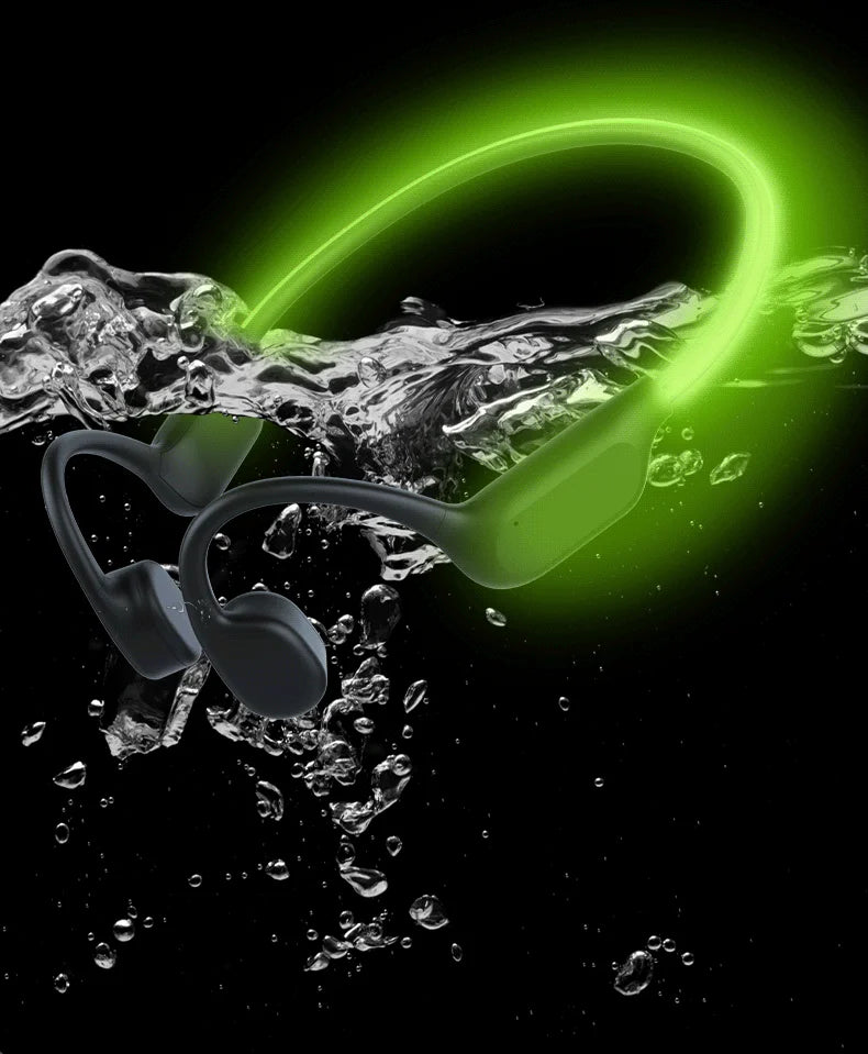TOP 1 Sports Swimming Bone Conduction Headphones Bluetooth 6.0 IPX8 Waterproof Earphones 32GB MP3 Night Light Fitness Riding Run